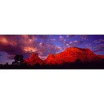 Rocks at Sunset Sedona AZ, USA // Panoramic Images (36"W x 12"H x 0.75"D)