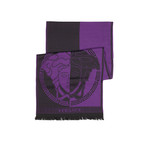 Printed Medusa Scarf // Purple + Black