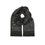 Patterned Medusa Scarf // Black + Grey