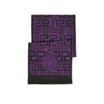 Patterned Medusa Scarf // Purple + Black