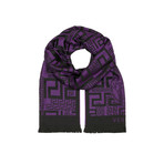 Patterned Medusa Scarf // Purple + Black