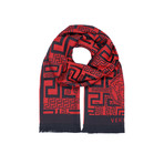 Patterned Medusa Scarf // Red + Black