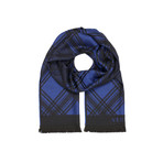 Plaid Medusa Scarf // Blue + Black