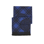 Plaid Medusa Scarf // Blue + Black