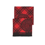 Plaid Medusa Scarf // Red + Black