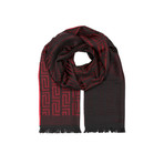 Faded Medusa Scarf // Bordeaux + Black