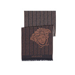 Faded Medusa Scarf // Brown + Black