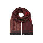 Faded Medusa Scarf // Red + Black