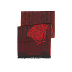 Faded Medusa Scarf // Red + Black