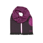 Medusa Print Scarf // Pink + Black