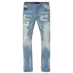 Distressed Straight Leg Jean // Blue (32WX32L)