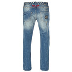 David Distressed Straight Leg Jean // Blue (36WX32L)