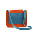 Parker Shoulder Bag // Felt + Microsuede (Copper + Lake Blue)
