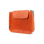 Parker Shoulder Bag // Felt + Microsuede (Copper + Lake Blue)