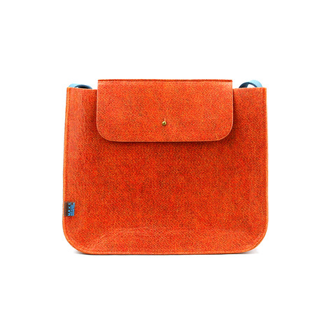 Parker Shoulder Bag // Felt + Microsuede (Copper + Lake Blue)