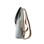 Carter Backpack // Felt + Microsuede (Elephant Grey + Teak)