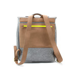 Carter Backpack // Felt + Microsuede (Elephant Grey + Teak)