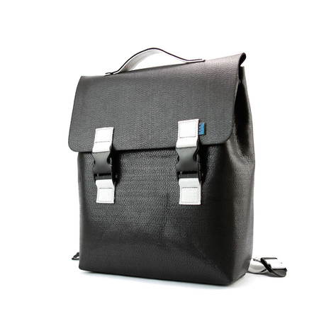 Carter Backpack // Felt + Leather (Black)