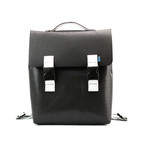 Carter Backpack // Felt + Leather (Black)