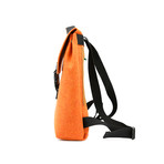 Carter Backpack // Felt + Leather (Black)