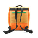 Carter Backpack // Felt + Leather (Black)