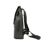 Carter Backpack // Felt + Leather (Black)