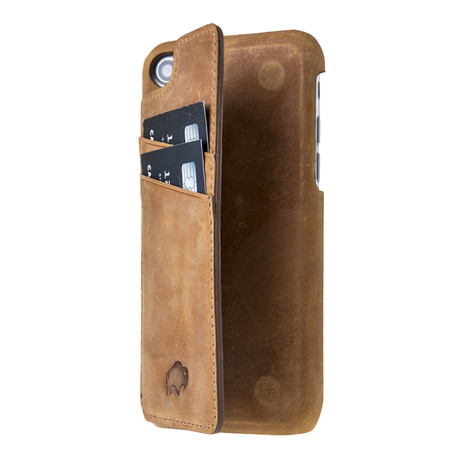 Ultimate Snap-on Stand Case // Anique Camel Leather (iPhone 7)