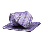 Tie + Hankie // Purple Plaid