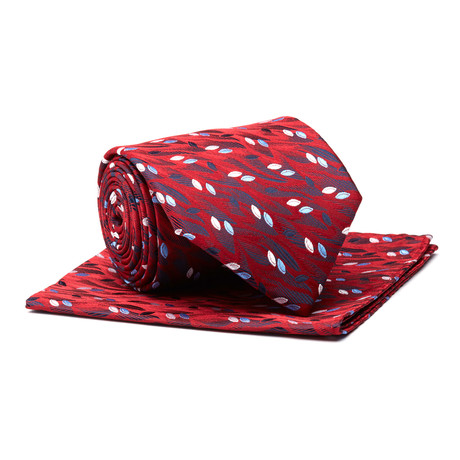 Tie + Hankie // Red + Blue Tear Drop