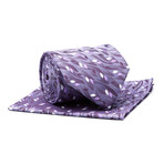 Tie + Hankie // Purple Tear Drop