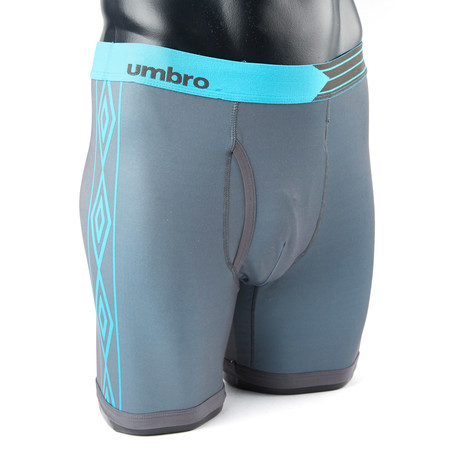 Umbro // Side Print Performance Boxer Brief // Charcoal (Small)