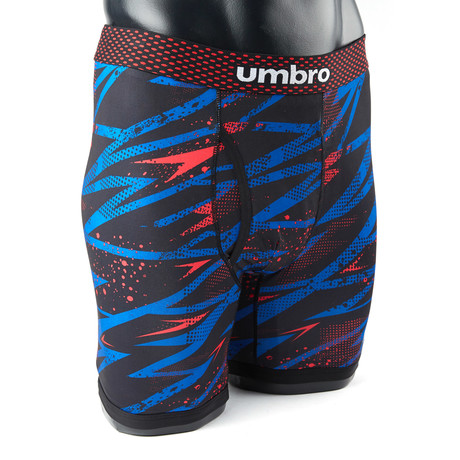 Flashing Light Print Performance Boxer Brief // Red + Blue (Small)