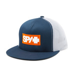 5-Panel Snapback Hat (White, Navy)