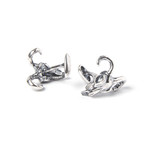 Ram Skull Cufflinks // Silver Plated White Bronze