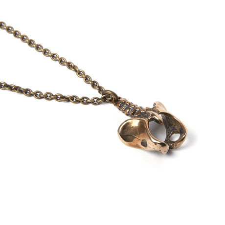 Human Pelvis Necklace // Bronze (18" Chain)