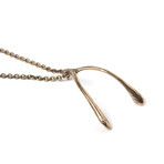 Wishbone Necklace // Bronze (18" Chain)