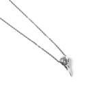 Raven Skull Pendant Necklace // Silver Plated White Bronze (18" Chain)