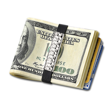 Sterling Silver Classic Band + Scale Design Money Band