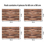 Flexiplus Timber Strips // Wall Sticker // Set of 4