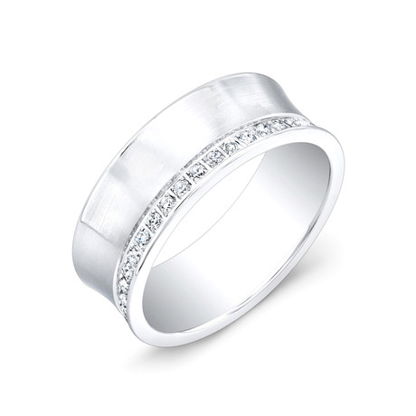 Matte White CZ Ring (Size 8)