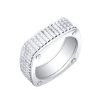 Square Shaped Stud Ring (Size 8)