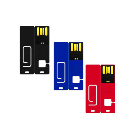 FoldIT 3 Pack // Black + Blue + Red (8 GB Each)