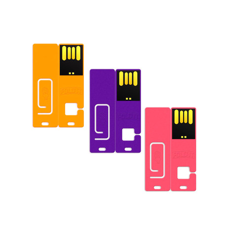 FoldIT 3 Pack // Yellow + Purple + Pink (8 GB Each)