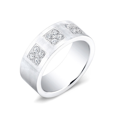 White CZ Squares Ring (Size 7)