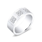 White CZ Squares Ring (Size 7)