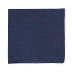 Locke Dot Pocket Square // Blue + Red