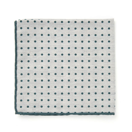 Koen Check Pocket Square // Green