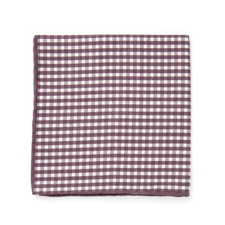 Gran Gingham Pocket Square // Brown