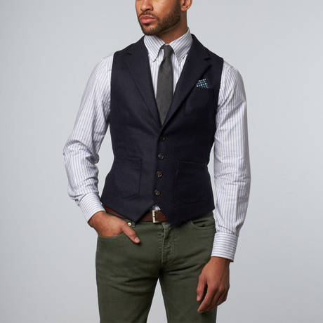 Iles Button-Up Waistcoat // Blue (US: 38R)