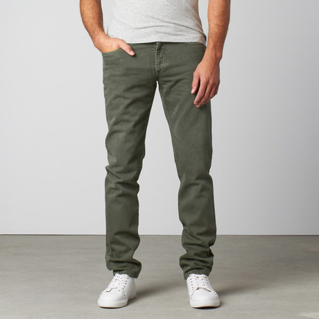 Macall Colored 5-Pocket Slim Fit Denim // Green (32WX32L)